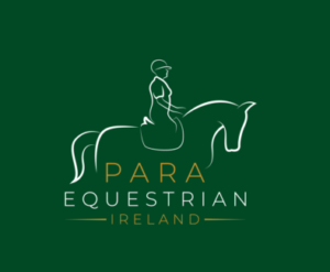 para equestrian logo on green text